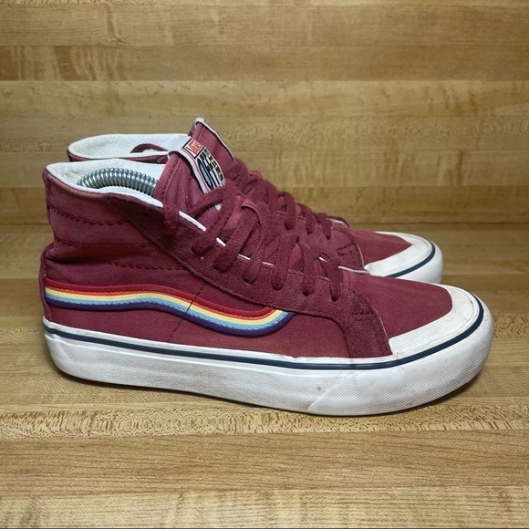 rainbow high tops vans